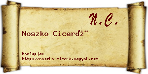 Noszko Ciceró névjegykártya